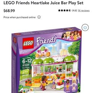 Lego Friends Heartlake Juice Bar Set 41035
